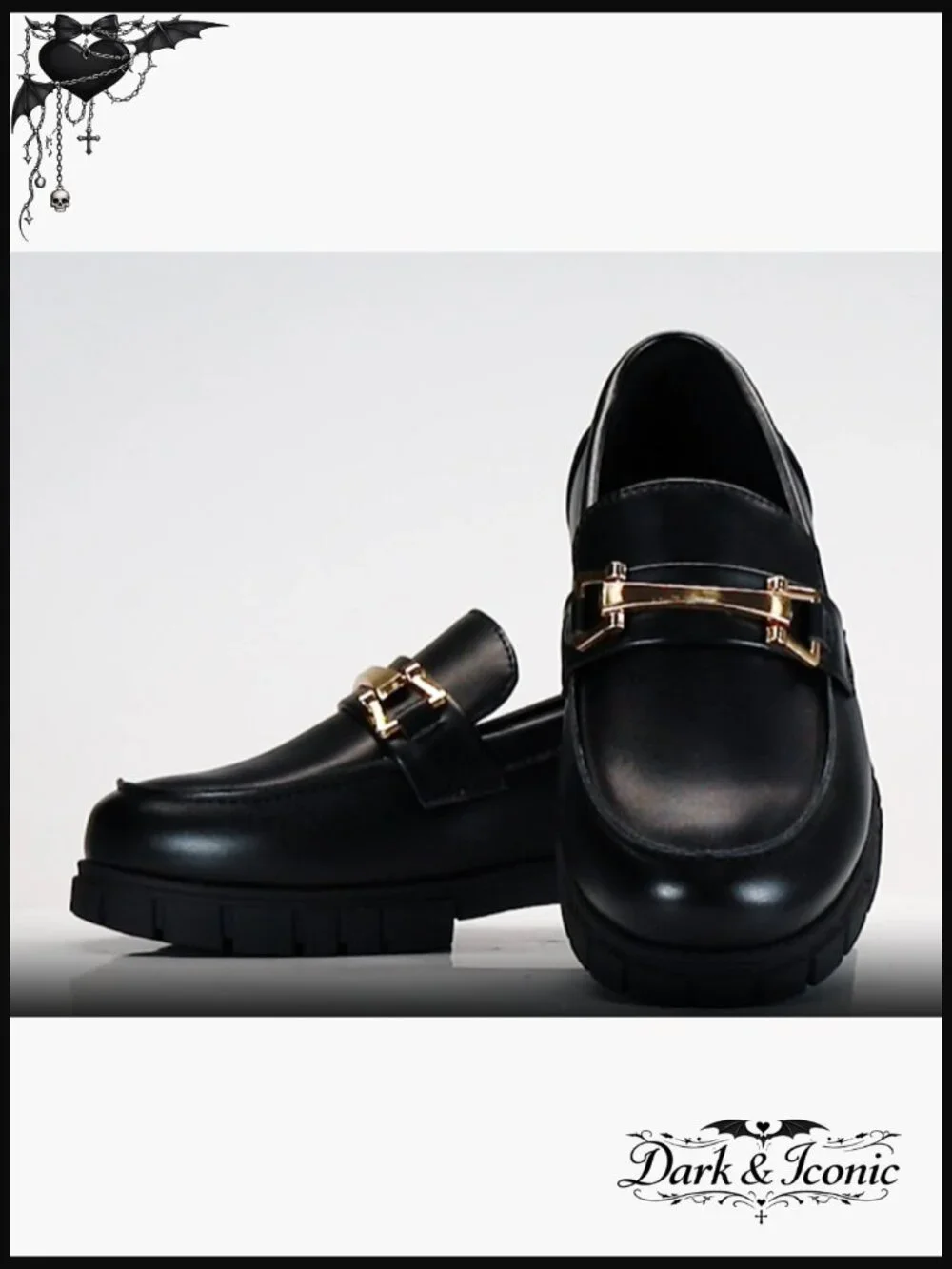Girls Chunky Platform Loafers Faux Leather Slip On School Shoes